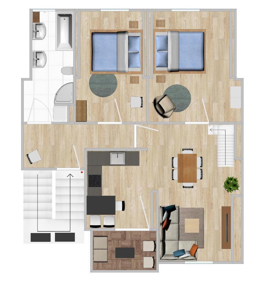 Gemuetliche Neurenovierte Dachgeschosswohnung Erfurt Esterno foto